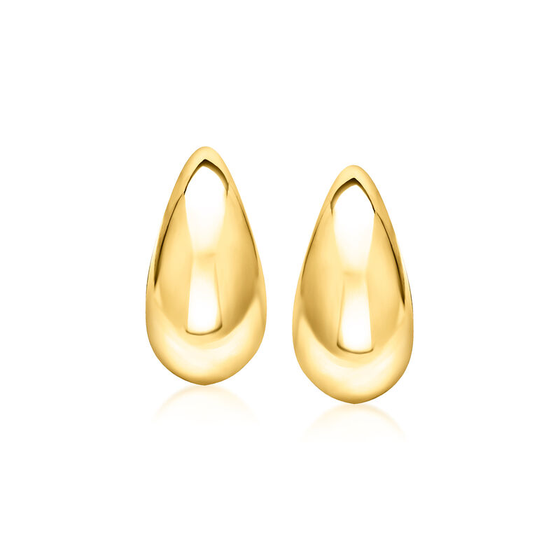 Italian 18kt Gold Vermeil Petite Teardrop Earrings image number 2
