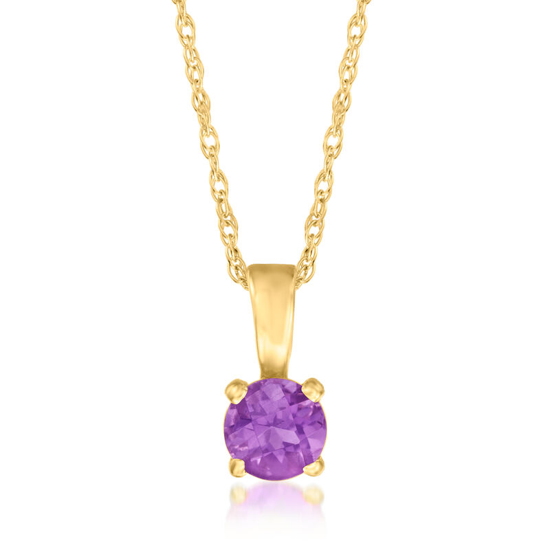 .21 Carat Amethyst Pendant Necklace in 14kt Yellow Gold image number 0