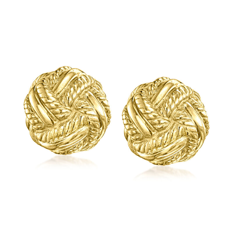 C. 2000 Vintage Tiffany Jewelry 18kt Yellow Gold Love Knot Earrings image number 0