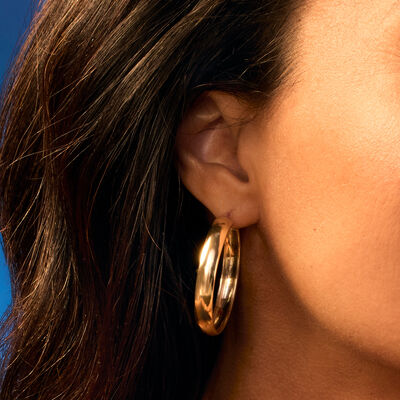 18kt Gold Over Sterling Endless Hoop Earrings