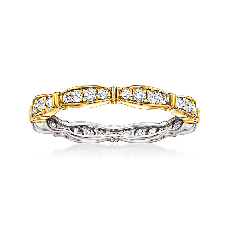 .50. ct. t.w. Diamond Ring in Sterling Silver and 18kt Gold Over Sterling image number 0