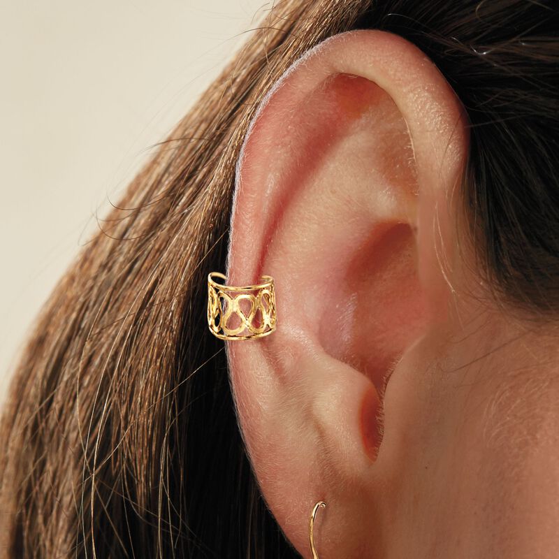 14kt Yellow Gold Open Single Ear Cuff image number 3
