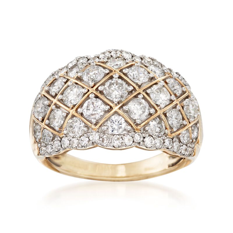 2.00 ct. t.w. Diamond Quilt Ring in 14kt Yellow Gold image number 0