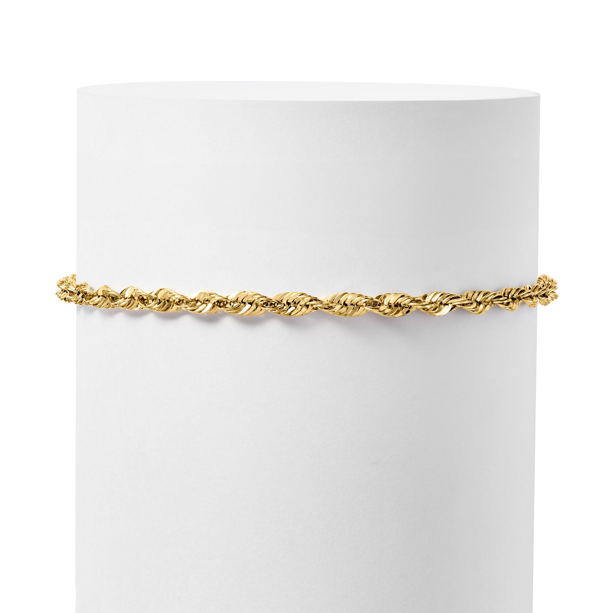 3.2mm 14kt Yellow Gold Rope-Chain Bracelet | Ross Simons