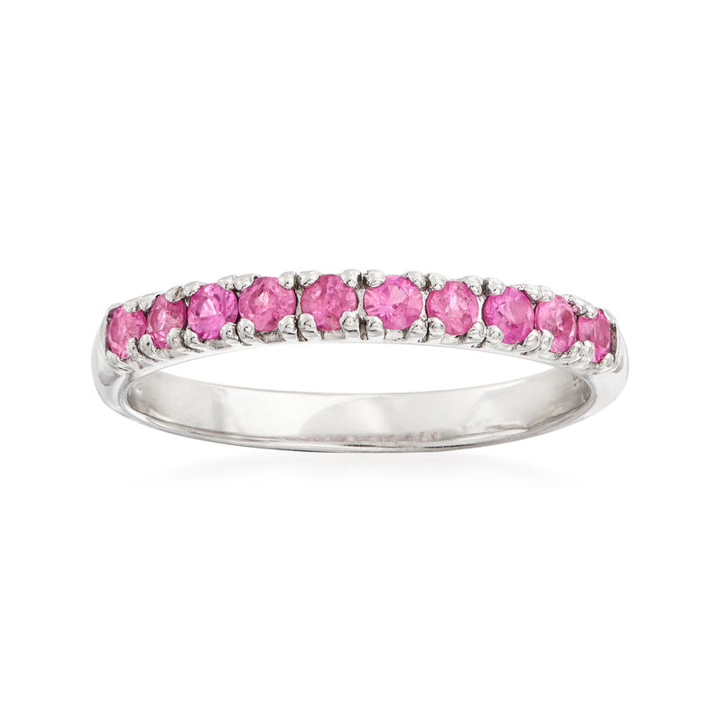 .50 ct. t.w. Pink Sapphire Ring in Sterling Silver image number 0