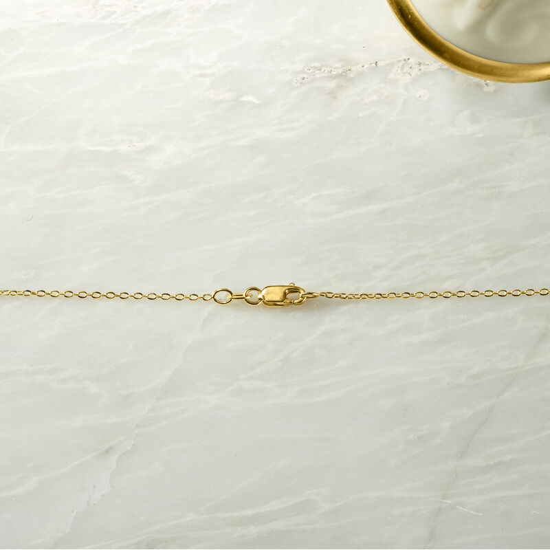 Italian 1mm 18kt Yellow Gold Cable-Chain Necklace image number 3