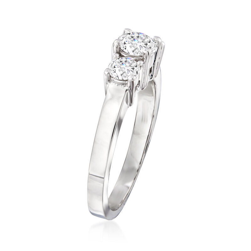 1.00 ct. t.w. Diamond Three-Stone Ring in 14kt White Gold image number 2