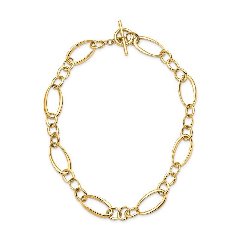 Italian 18kt Yellow Gold Oval-Link Necklace. 18&quot; image number 1