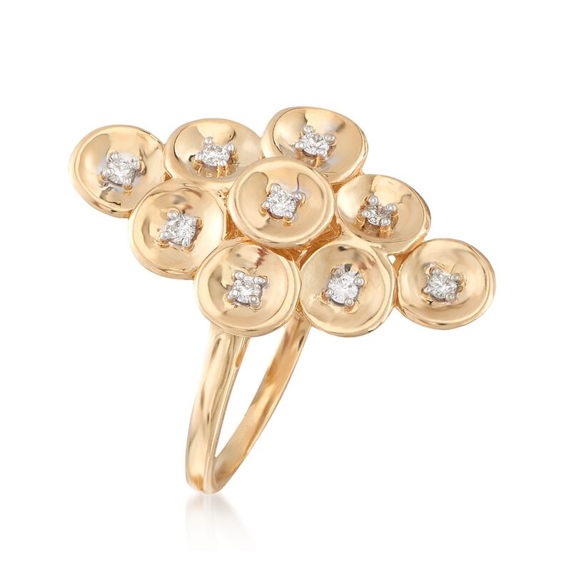 .16 ct. t.w. Diamond Multi-Disc Ring in 14kt Yellow Gold image number 2