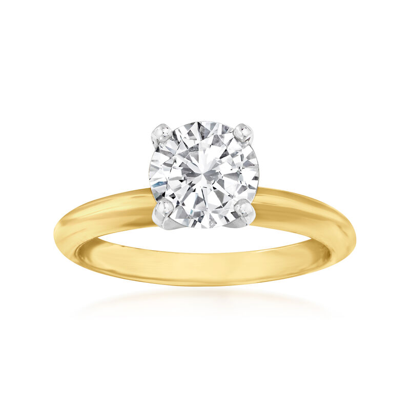 1.32 Carat Diamond Solitaire Ring in 14kt Yellow Gold image number 0