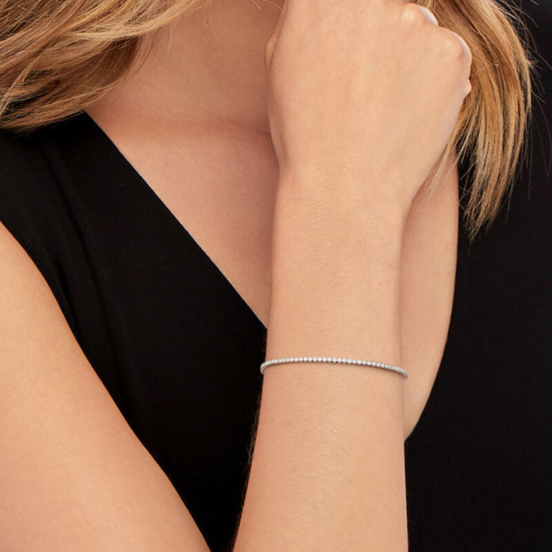 1.00 ct. t.w. Diamond Tennis Bracelet in 14kt White Gold image number 1