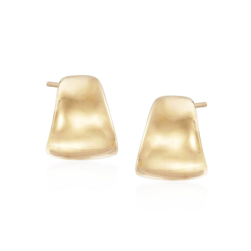 14kt Yellow Gold Half-Wrap Hoop Earrings. 3/8&quot; image number 0