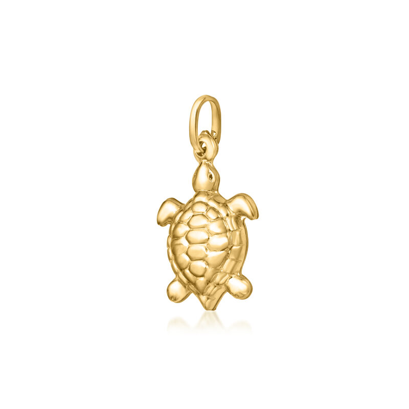 Italian 14kt Yellow Gold Turtle Charm  image number 1