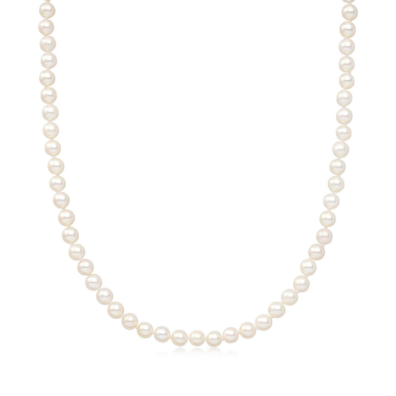 C. 1980 Vintage Mikimoto 4-6mm Cultured Pearl Necklace with 18kt White Gold. 18" image number 0