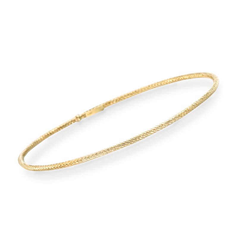 Italian 14kt Yellow Gold Multi-Finish Jewelry Set: Six Bangle Bracelets image number 3