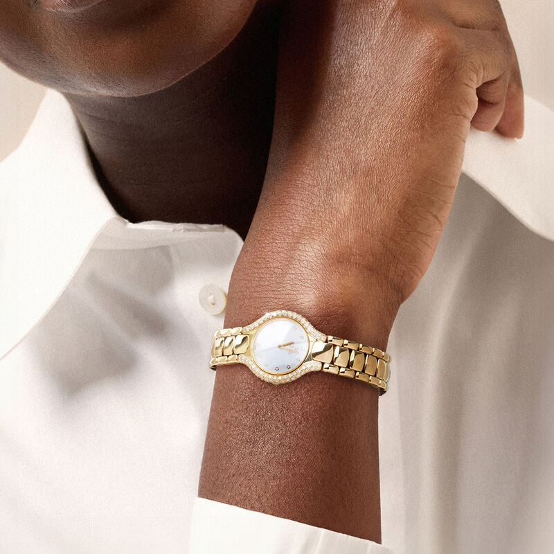 Pre-Owned Ebel "Beluga" Women's 24mm 18kt Yellow Gold Watch with Diamonds image number 1