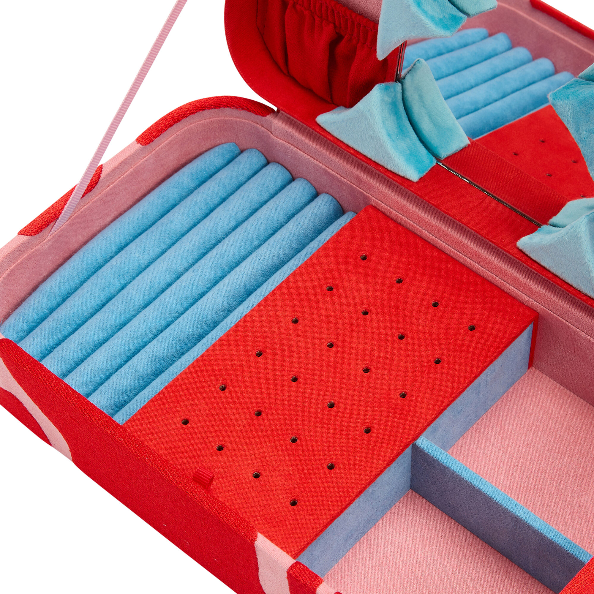 Bea Bongiasca for WOLF Pink, Red and Blue Velour Medium Bea Bongiasca for WOLF Pink, Red and Blue Velour Medium