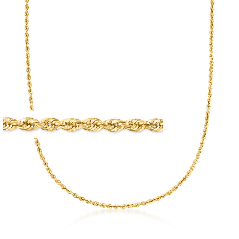 3.2mm 14kt Yellow Gold Rope-Chain Necklace image number 0
