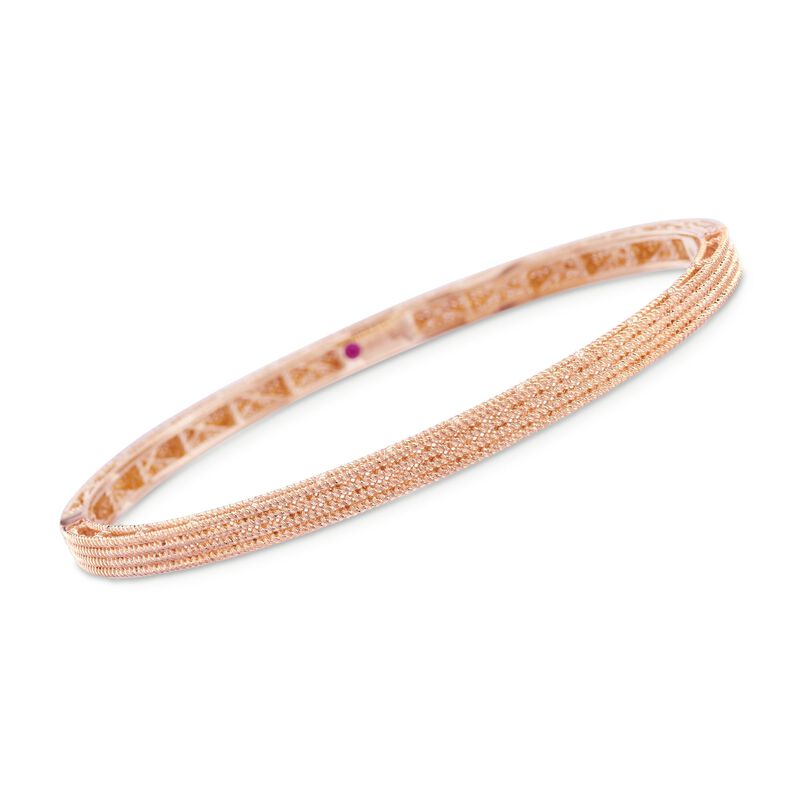 Roberto Coin &quot;Symphony&quot; Barocco Bangle Bracelet in 18kt Rose Gold. 7&quot; image number 0