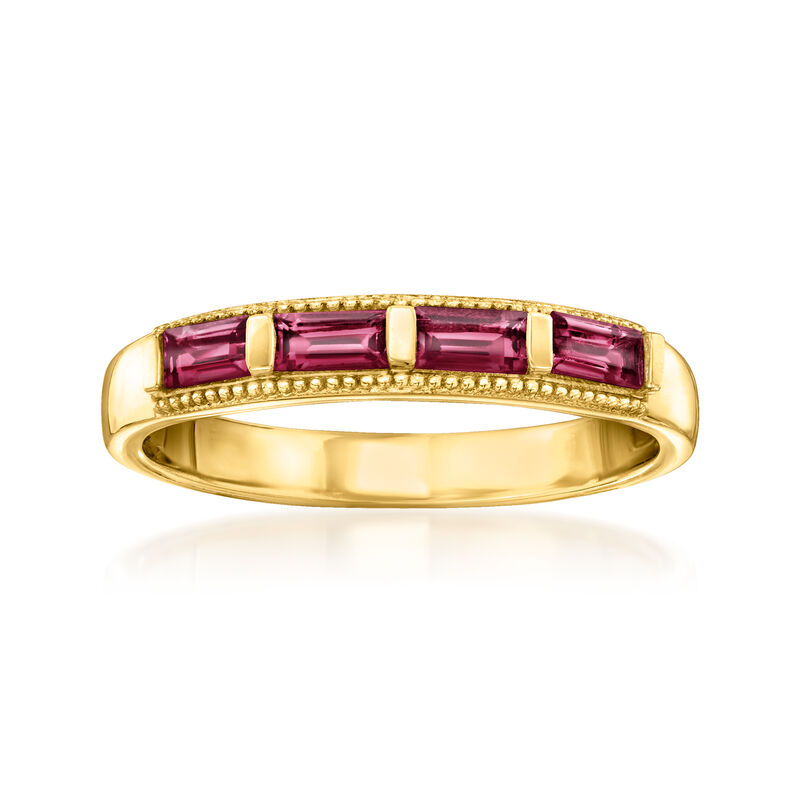 .60 ct. t.w. Rhodolite Garnet Ring in 18kt Gold Over Sterling image number 0