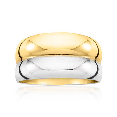 Italian 14kt Two-Tone Gold Dome Ring