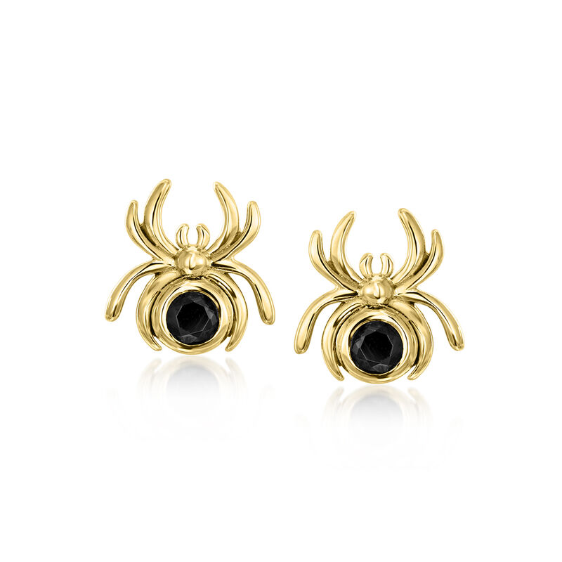 Mother-of-Pearl, Carnelian and .20 ct. t.w. Black Spinel Jewelry Set: Three Pairs of Halloween Earrings in 18kt Gold Over Sterling  image number 3