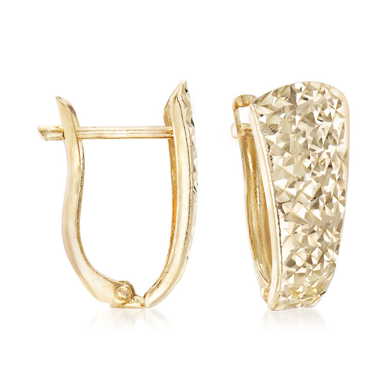 14kt Yellow Gold Shield-Style Earrings image number 2