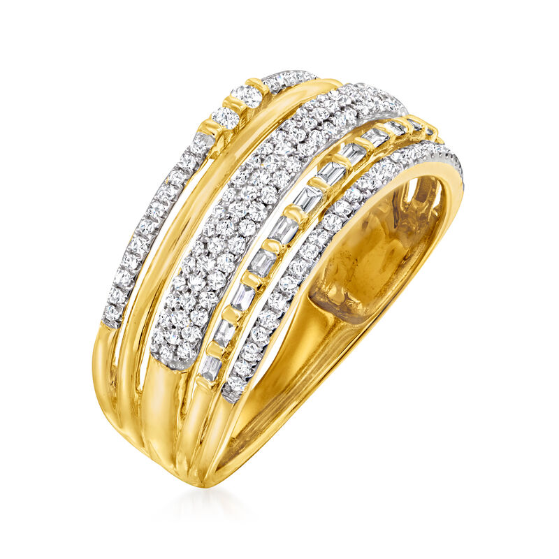 .50 ct. t.w. Diamond Open-Space Multi-Row Ring in 14kt Yellow Gold image number 2