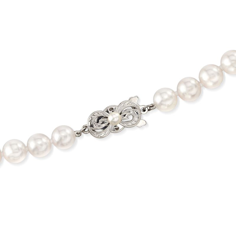 Mikimoto 7-7.5mm 'A' Akoya Pearl Necklace with 18kt White Gold image number 2