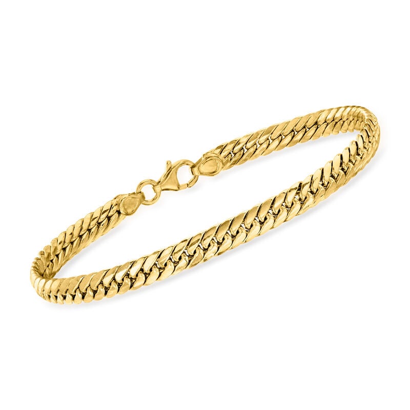 Italian 14kt Yellow Gold Cuban-Link Bracelet image number 0