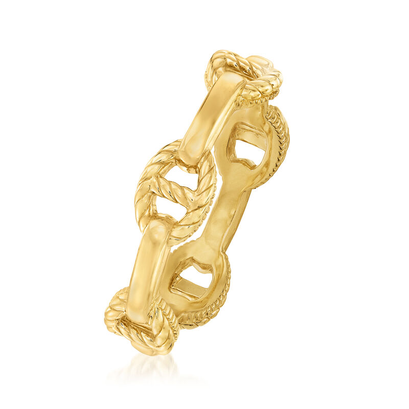 Judith Ripka "Vienna" 18kt Yellow Gold Stackable Link Ring image number 2