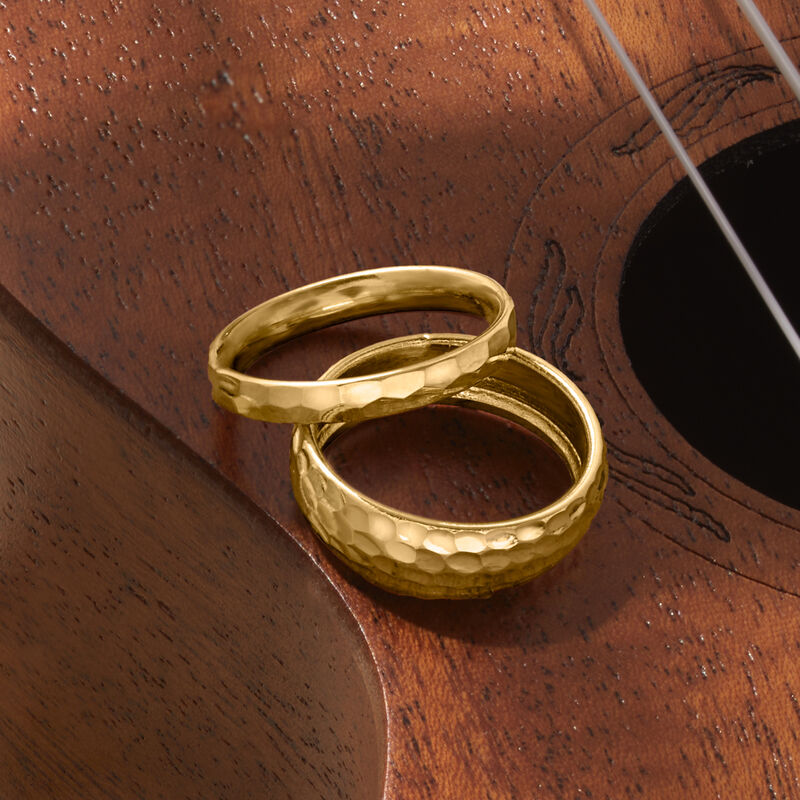 10kt Yellow Gold Groove-Pattern Ring image number 4