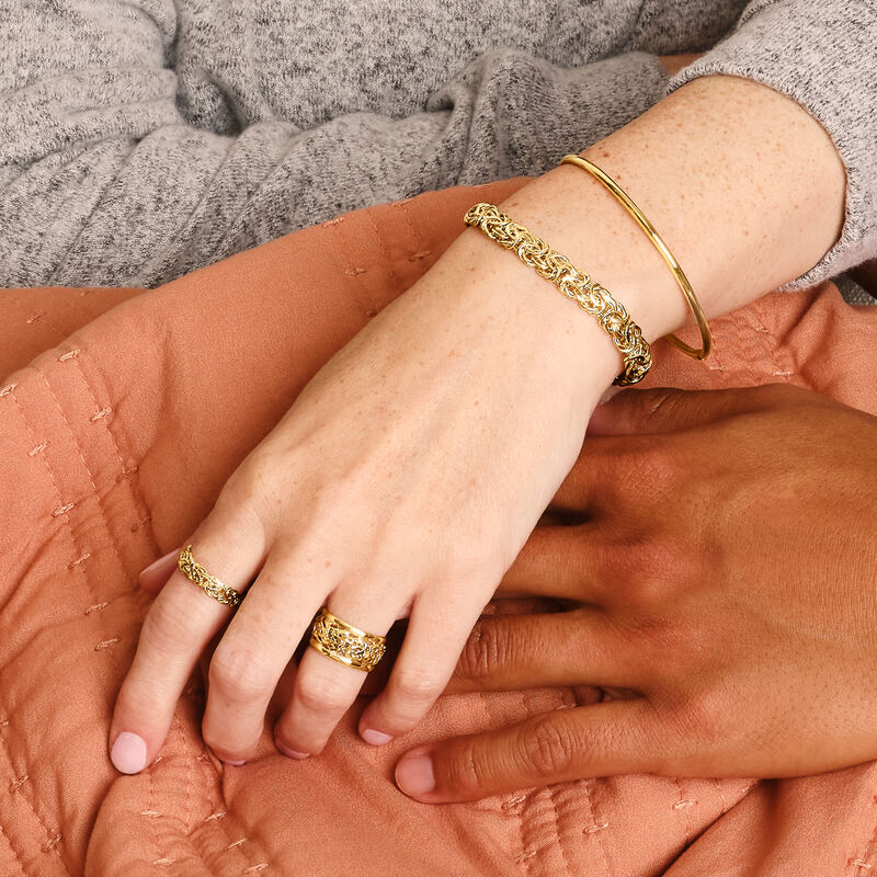 10kt Yellow Gold Byzantine Ring image number 4