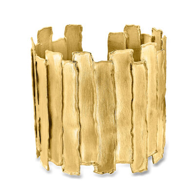 Italian 18kt Gold Over Sterling Cuff Bracelet