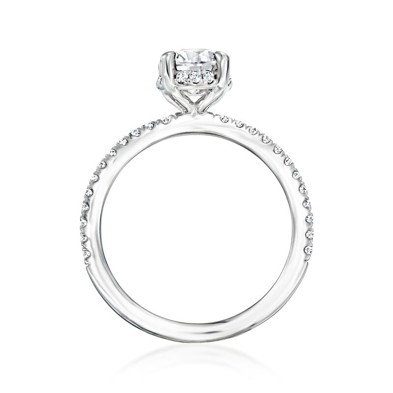 Gabriel Designs .28 ct. t.w. Diamond Engagement Ring Setting in 14kt White Gold image number 3