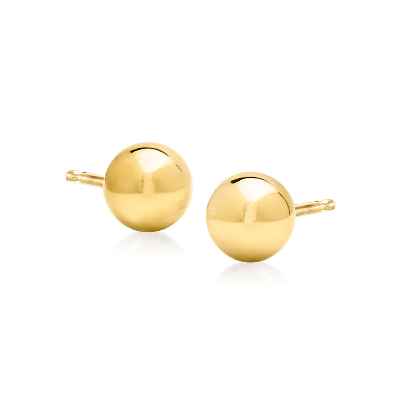 14kt Yellow Gold Jewelry Set: Three Pairs of 4-8mm Ball Stud Earrings  image number 4