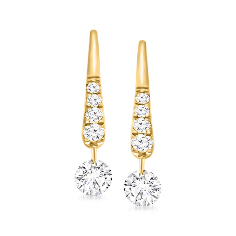 .51 ct. t.w. Diamond Drop Earrings in 18kt Yellow Gold image number 0