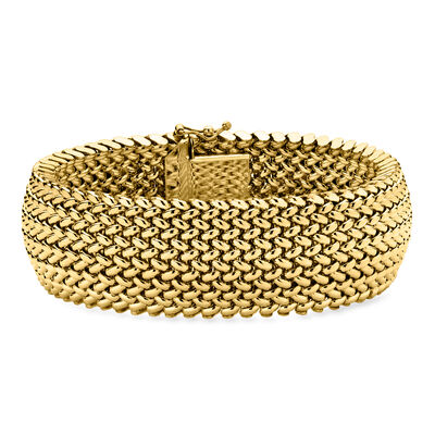 C. 1990 Vintage 14kt Yellow Gold Mesh Bracelet