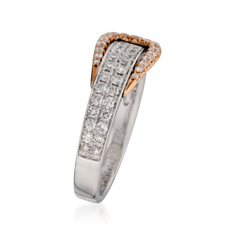 .60 ct. t.w. Diamond Buckle Ring in 18kt Two-Tone Gold image number 1