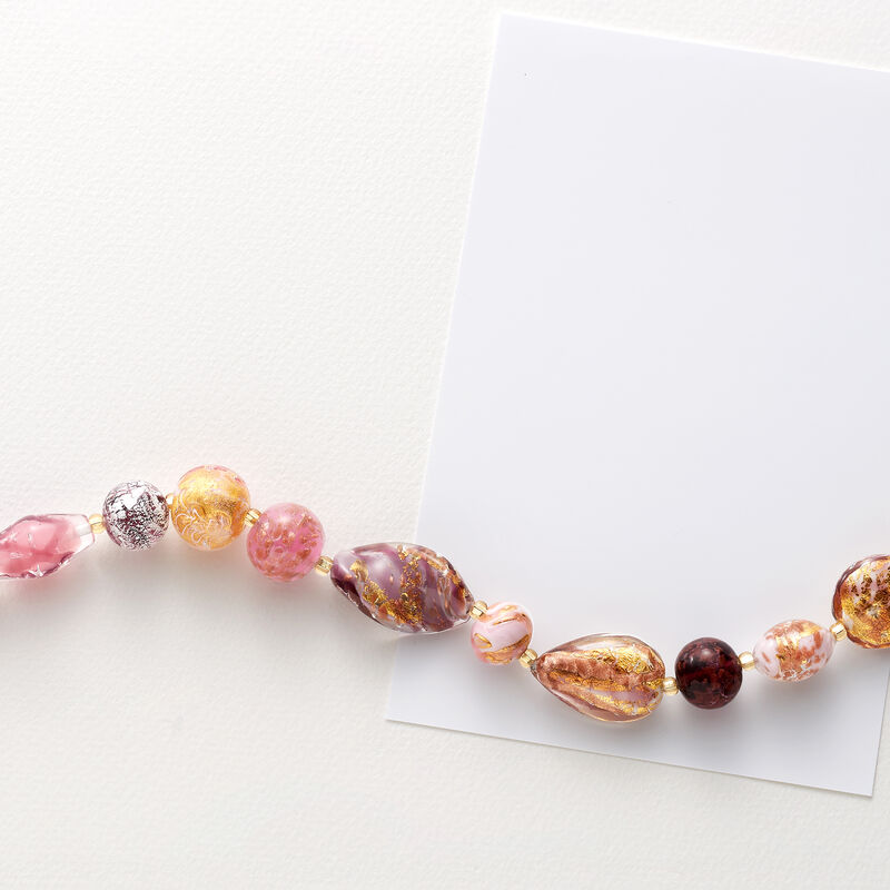 Italian Multicolored Murano Glass Bead Necklace in 18kt Gold Over Sterling image number 2