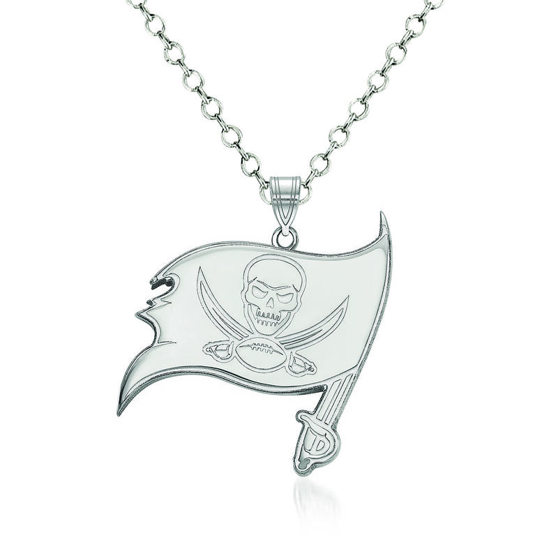 Sterling Silver NFL Tampa Bay Buccaneers Pendant Necklace. 18&quot; image number 0