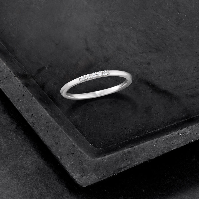 Diamond Ring in Sterling Silver image number 2