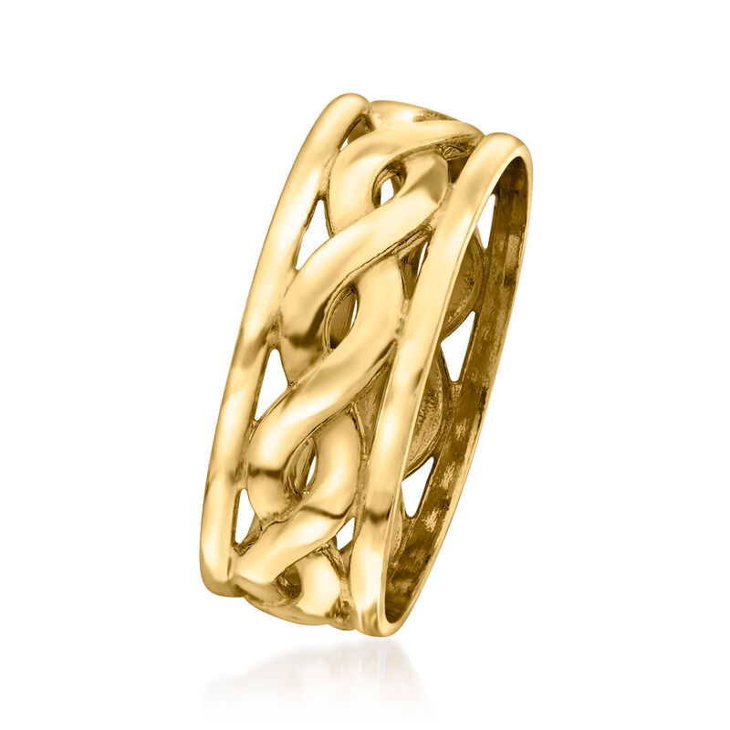 18kt Gold Over Sterling Braided Ring image number 2