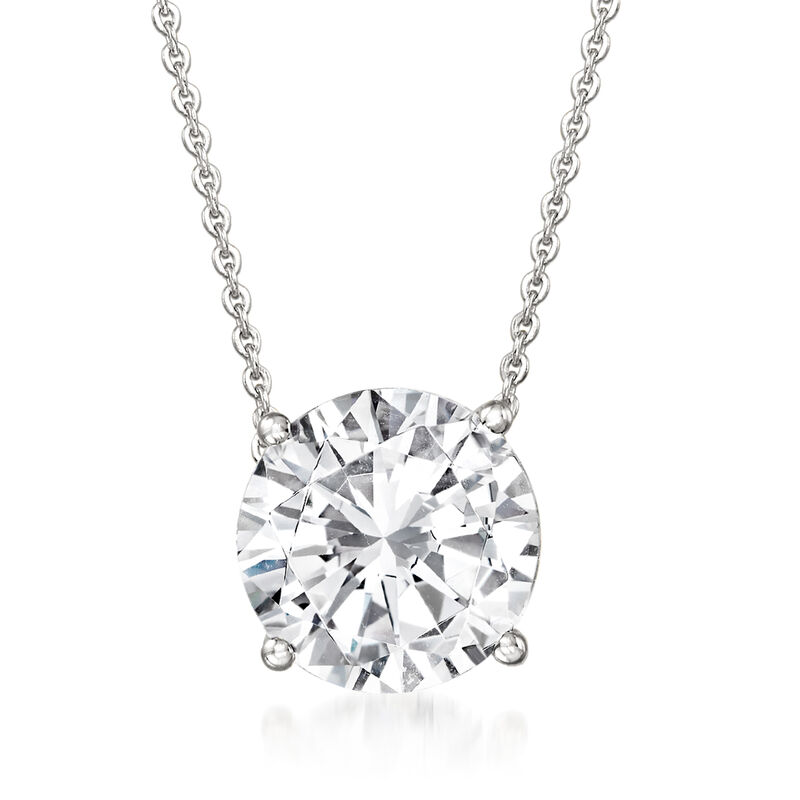 2.00 Carat Diamond Solitaire Necklace in 14kt White Gold image number 0