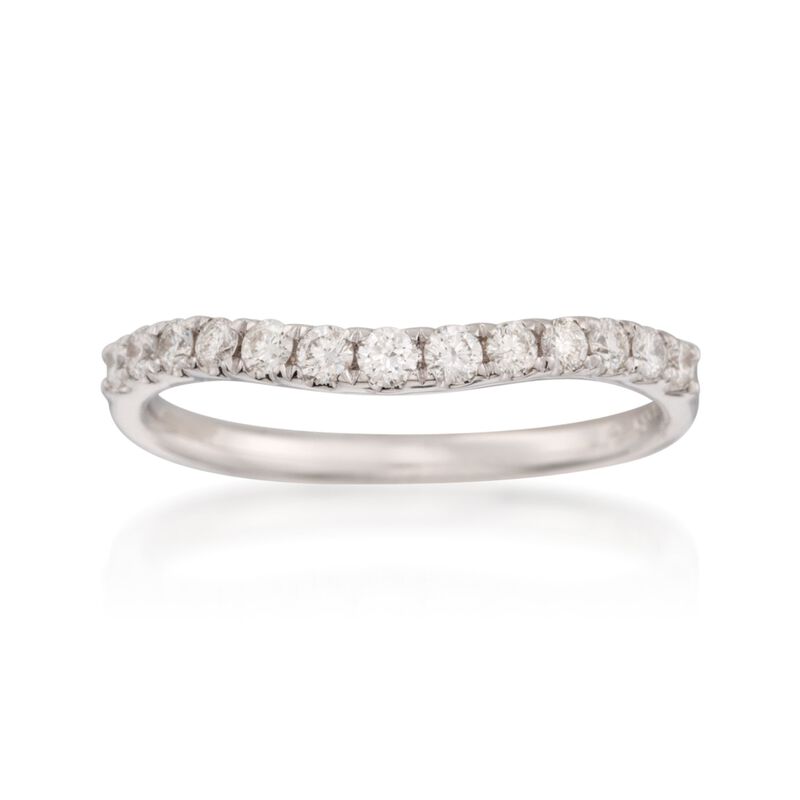 .33 ct. t.w. Diamond Wedding Ring in 14kt White Gold. Size 7.5 image number 0