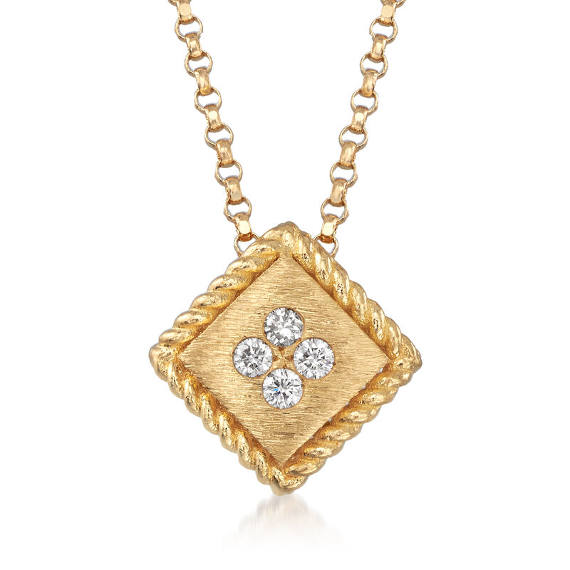 Roberto Coin &quot;Palazzo Ducale&quot; Diamond-Accented 18kt Yellow Gold Necklace image number 0
