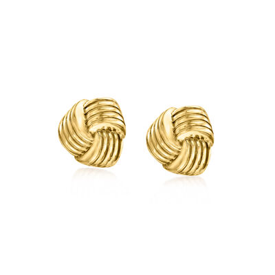 Italian 14kt Yellow Gold Puffed Knot Clip-On Earrings