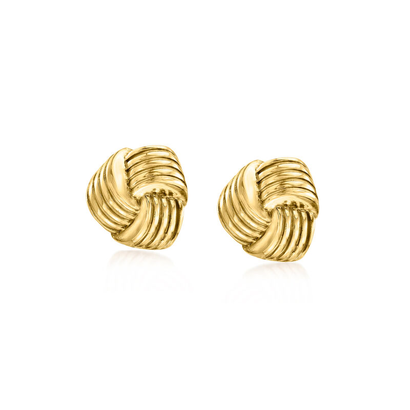 Italian 14kt Yellow Gold Puffed Knot Clip-On Earrings image number 0