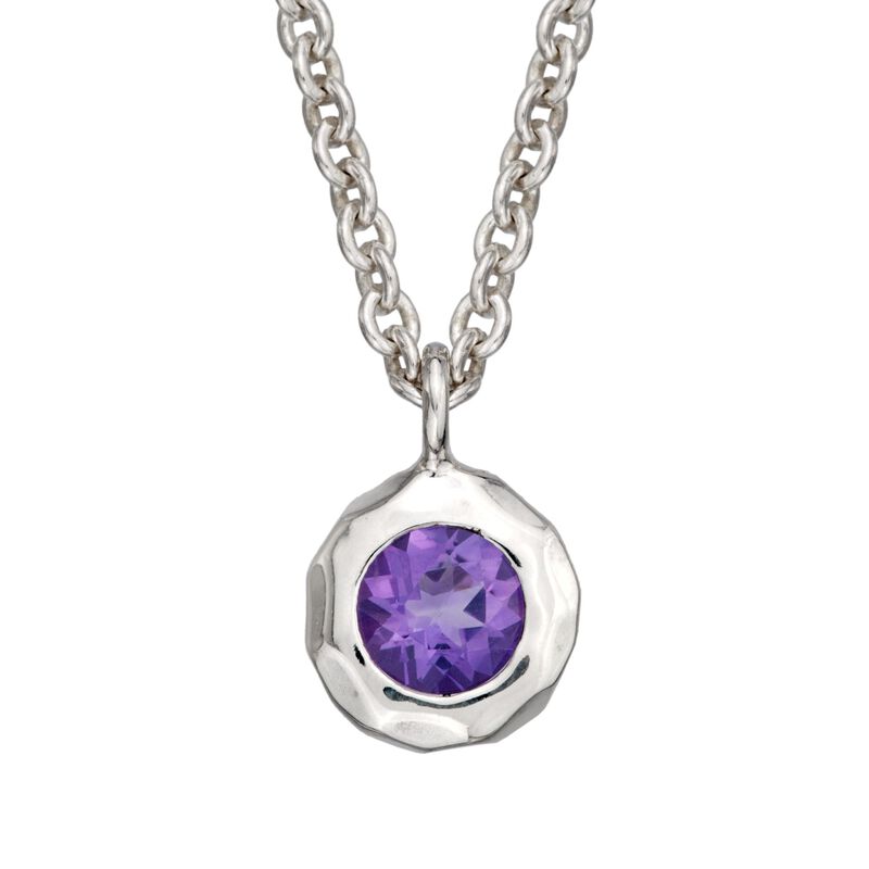 Zina Sterling Silver &quot;Sahara&quot; .40 Carat Amethyst Pendant Necklace. 17&quot; image number 0