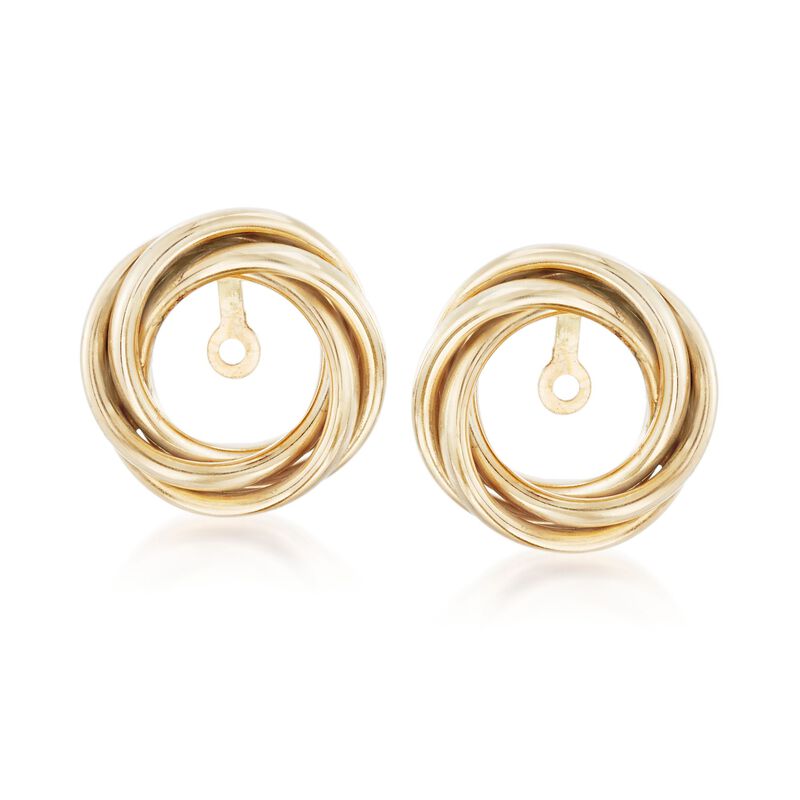 14kt Yellow Gold Swirl Earring Jackets image number 2